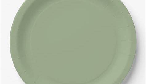 Sage Green 9-inch Square Deep Dish Paper Plates: