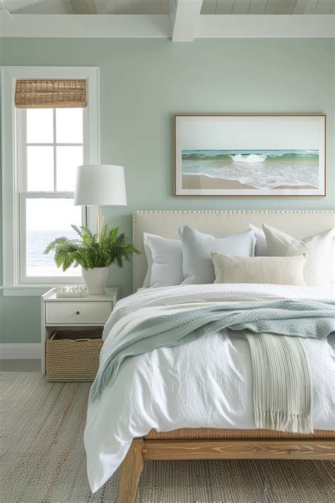 Sage Green And Light Blue Bedroom