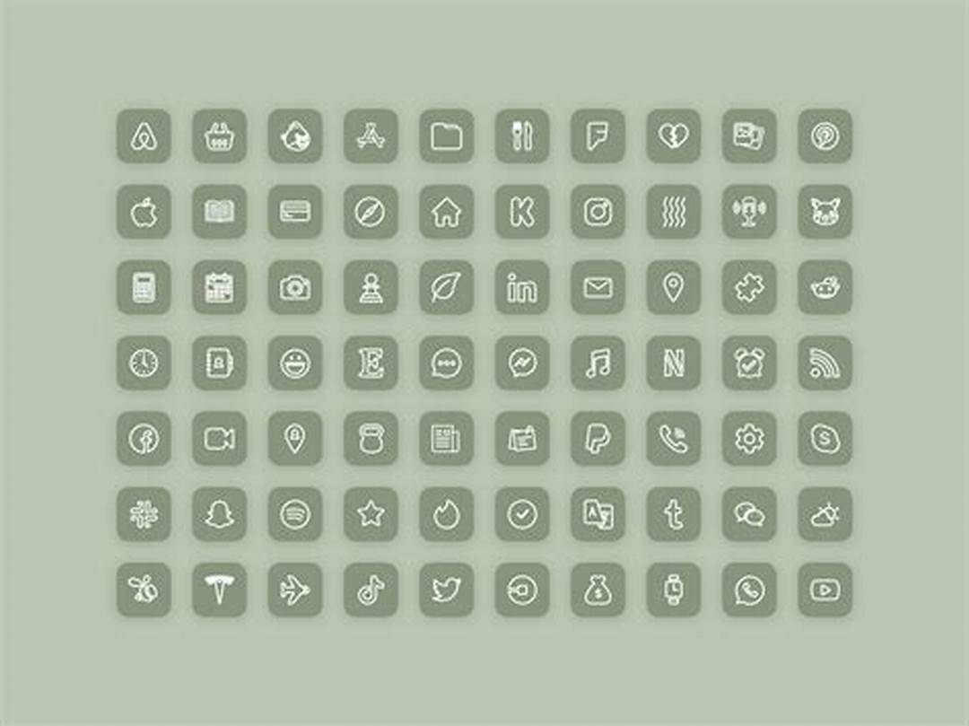 sage green app icons