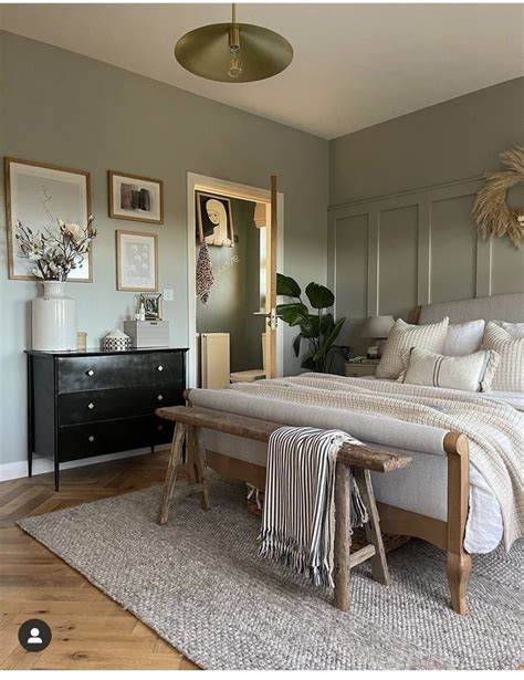 Sage Green Bedrooms With Wooden Ceiling , Earthy Sage
