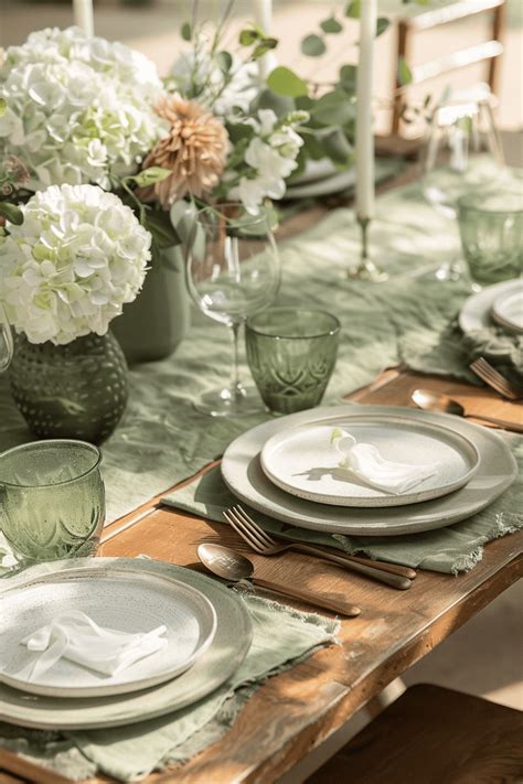 sage green table