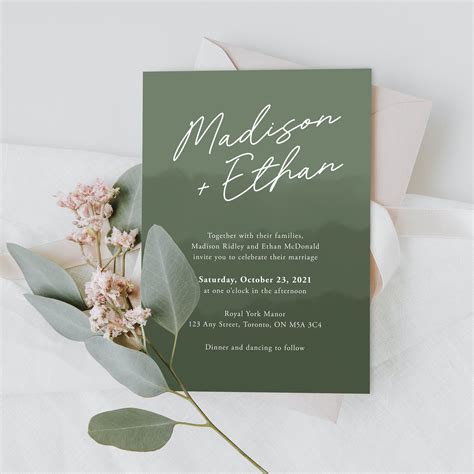 Sage Green Wedding Invitations: The Newest Trend In 2023