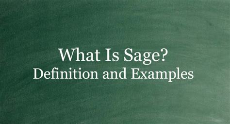 Sage Term Definition