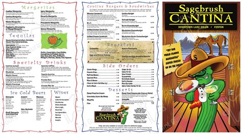 Sagebrush Fenton Menu