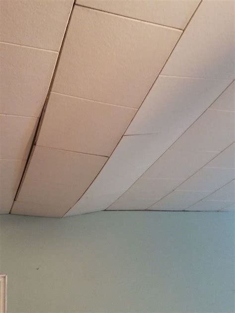 sagging ceiling tiles