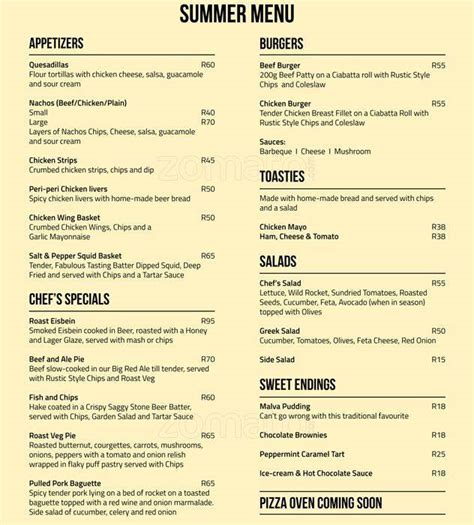 saggy stone robertson menu