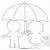 sagoma bambini con ombrello
