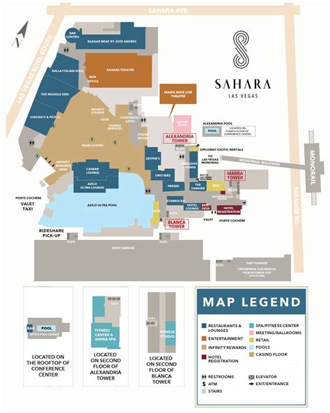 sahara casino las vegas map