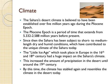 sahara desert climate facts