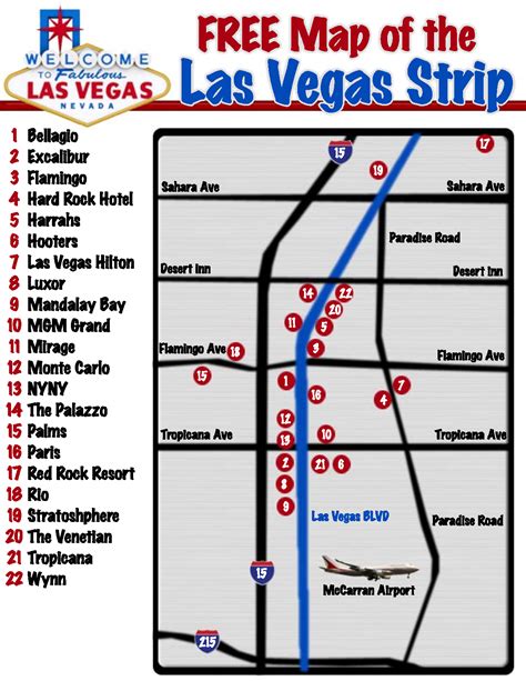 sahara las vegas strip map