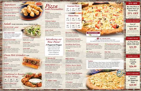 sahara pizza chehalis menu