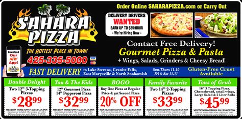 sahara pizza lake stevens coupons