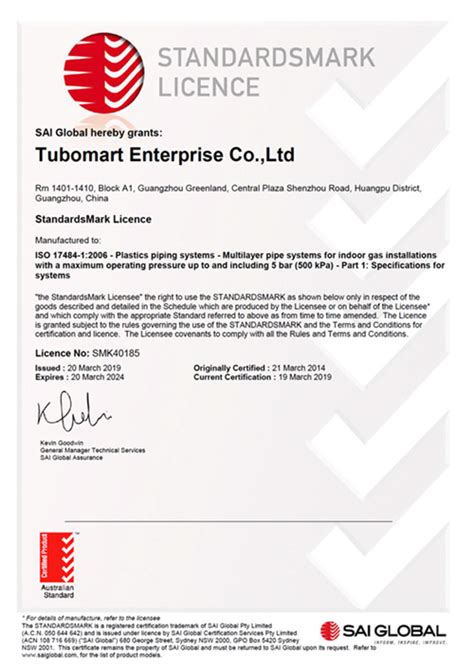 Sai Global Certification Printable