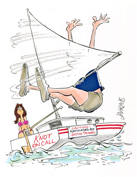 Sailing Cartoon Funny Gift for Sailing Couple