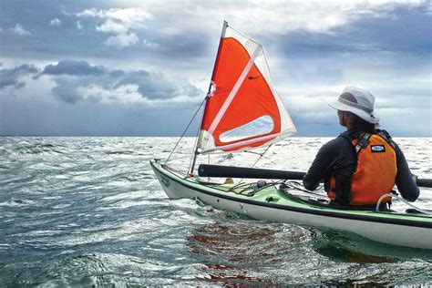Sea kayaking with Flat Earth Kayak Sails Code Zero 0