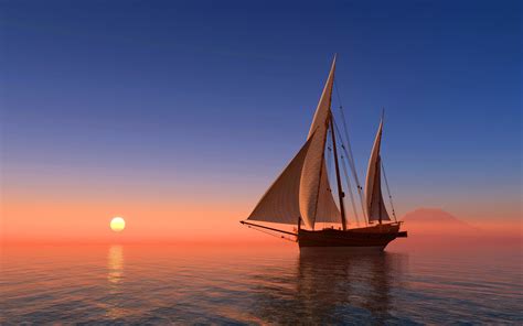 sailboat sunset