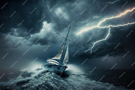 sailing in storm