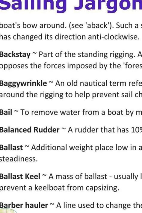Sailing Jargon Glossary