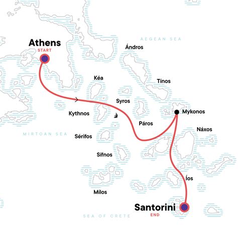 sailing route map athens