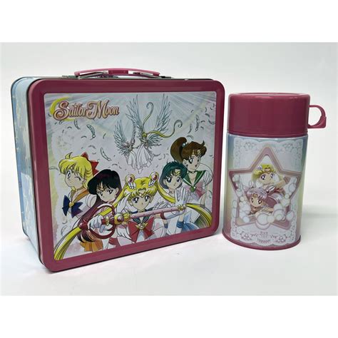 Sailor Moon 1995 Lunchbox Thermos Vintage Pink Plastic Lunch Box