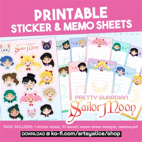 Sailor Moon Memo Printable
