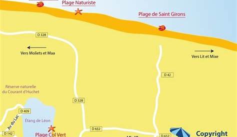 Saint Girons Beach in Vielle-Saint-Girons - Landes - France - Plages.tv