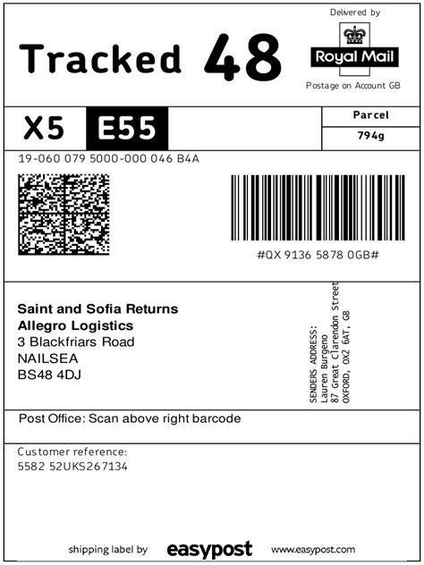 Saint And Sofia Returns Address Uk