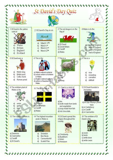 saint david's day quiz