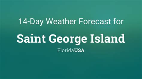 saint george island fl. weather forecast