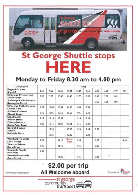 saint george shuttle schedule