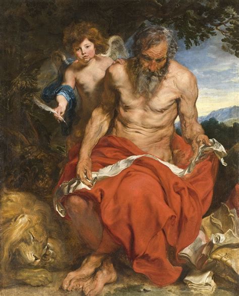 saint jerome with an angel painting