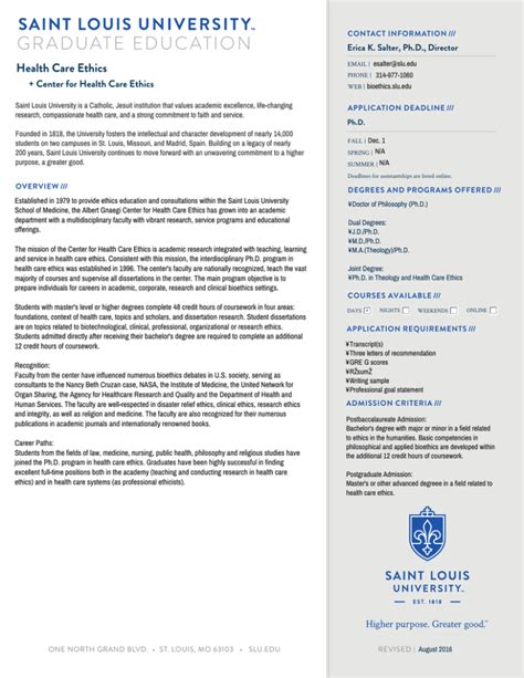 saint louis university graduate apply