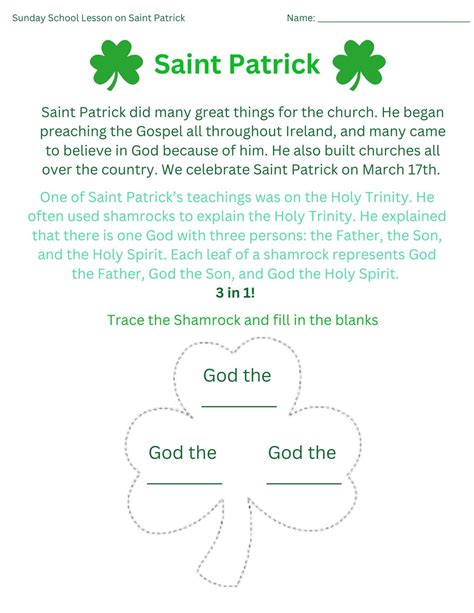 Saint Patrick Printable Lesson Plans