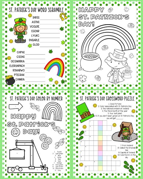 Saint Patricks Day Printable Activities