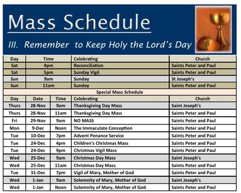 saint peter and paul mass schedule
