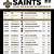 saints schedule printable