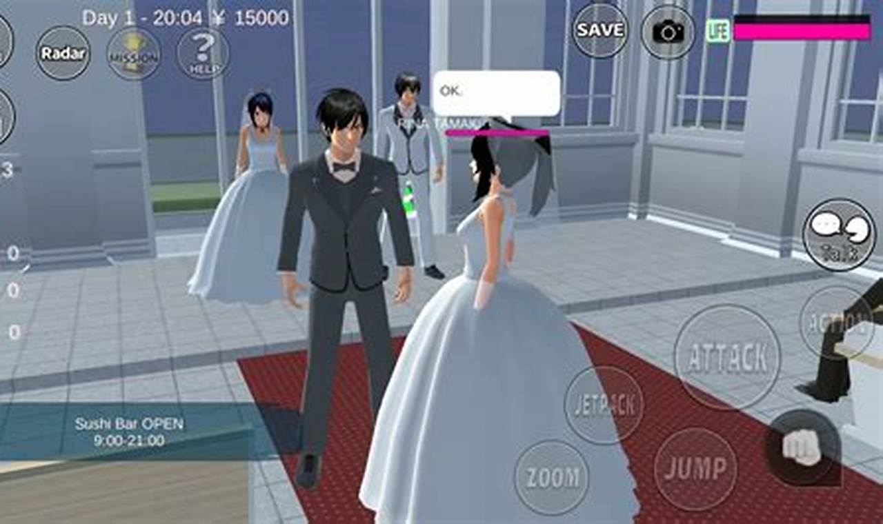 sakura school simulator cara menikah