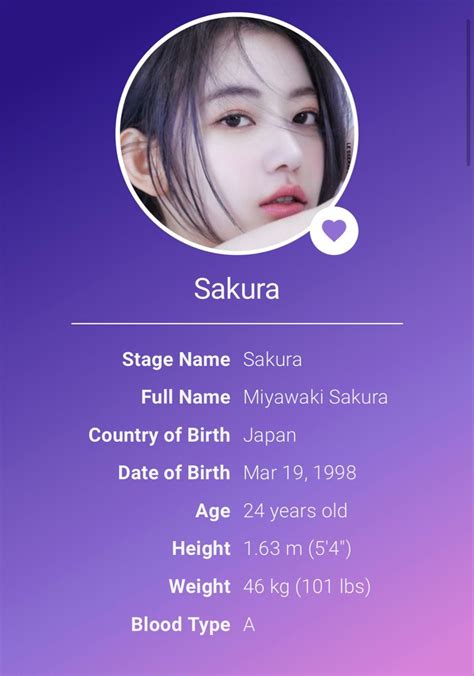 sakura le sserafim weight and height