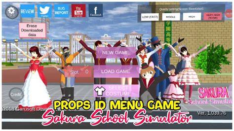 Menu edit props di Sakura School Simulator