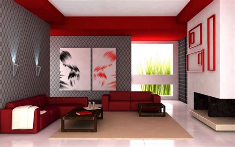 Sala Gris Con Rojo