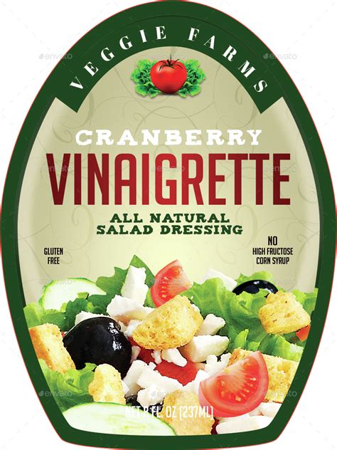 Salad Dressing Label Templates
