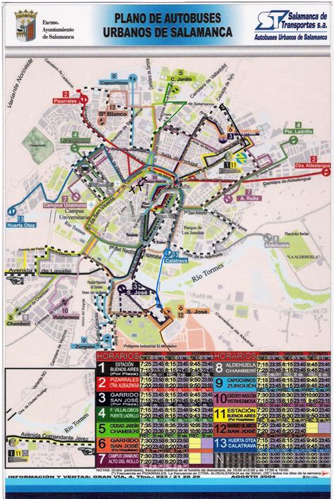 Salamanca Bus Map