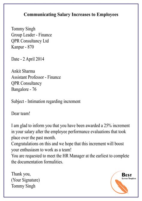 50 Best Salary Increase Letters (How To Ask For A Raise?) ᐅ TemplateLab