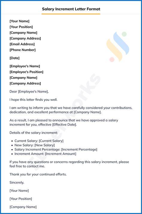 Salary Increment Application Template
