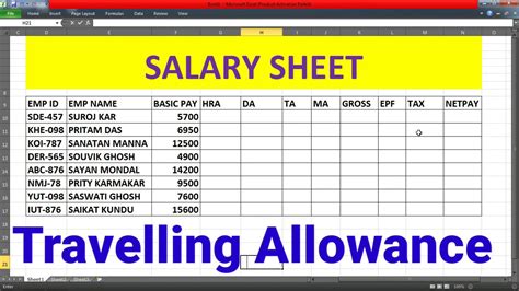 salary sheet nov 2023