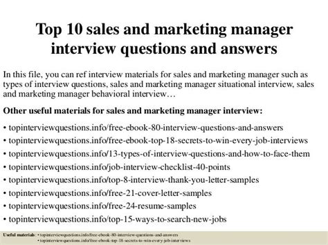 sales and marketing coordinator interview questions and answers