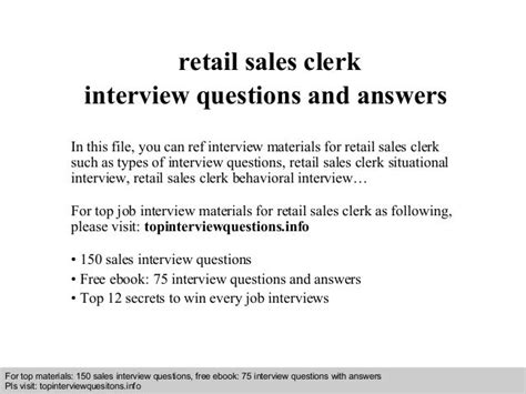 sales clerk interview questions and answers pdf download