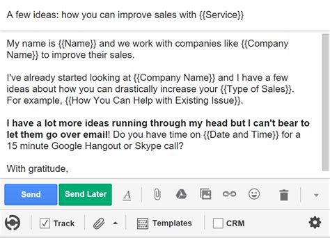 sales cold call email template