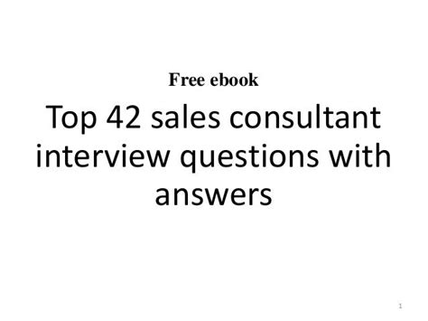 sales consultant interview questions and answers pdf