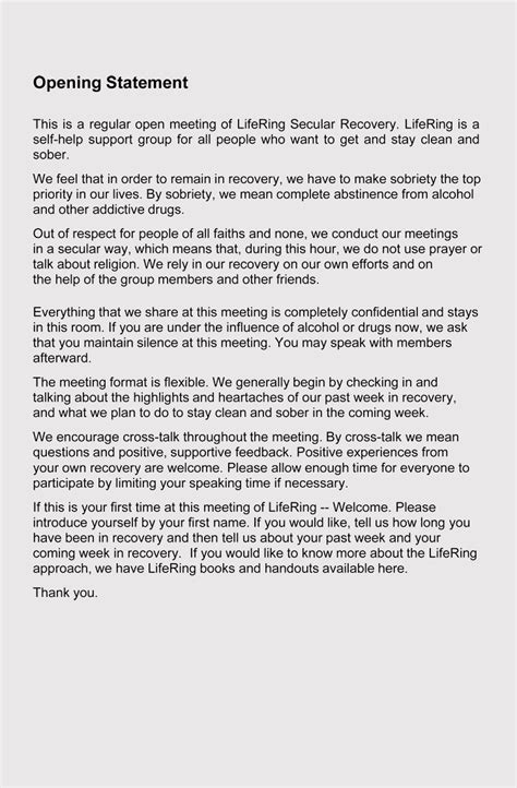 sales presentation opening statement examples